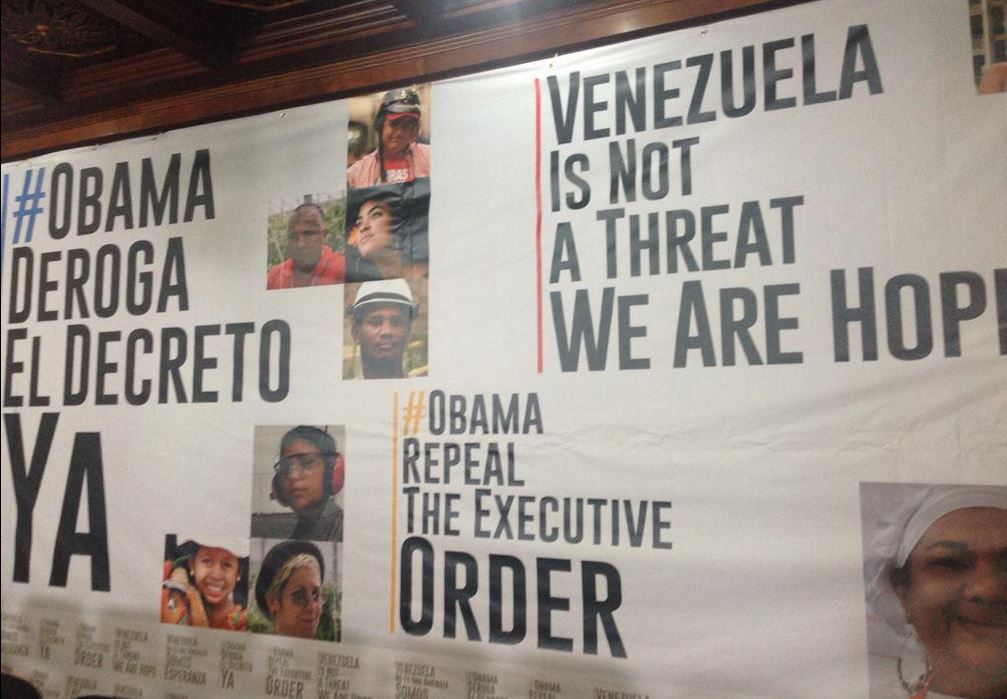 Lanzan campaña: Venezuela no es una amenaza es una esperanza, ¡Obama deroga el decreto ya!