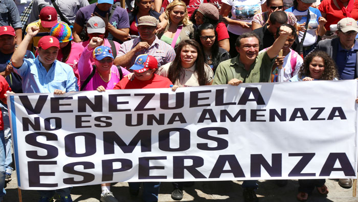 Los venezolanos se mantienen movilizados en las calles del país para rechazar el decreto ejecutivo de EE.UU.