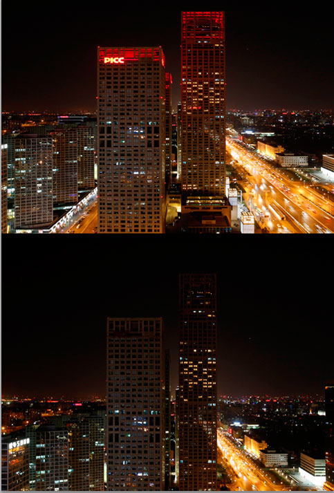 Los edificios centrales de Yintai (Beijing) cumplieron con el "apagado del suiche". 