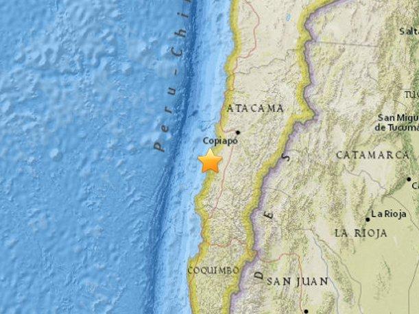 El temblor se registró en Atacama y Coquimbo. No generó alerta de tsunami.