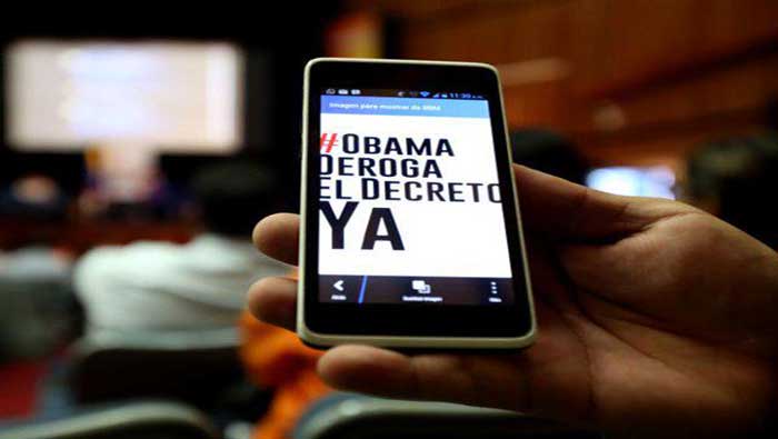 Las etiquetas #MiDecretoParaObama y #ObamaDerogaElDecretoYa se posicionaron en los primeros lugares de la red social Twitter