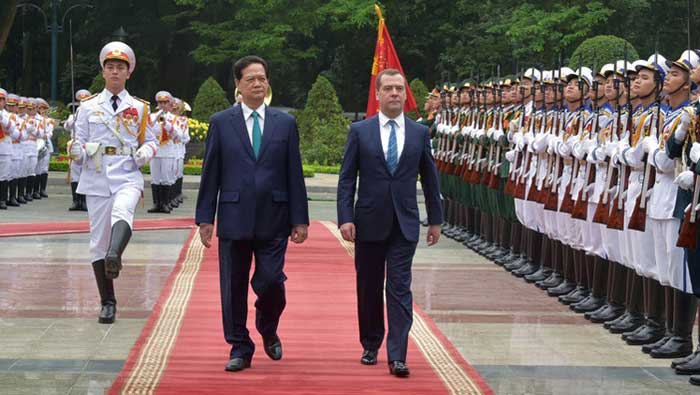 Vietnam podría ser el primer país que firma un acuerdo de cooperación con el bloque económico, según el primer ministro ruso, Dmitri Medvédev