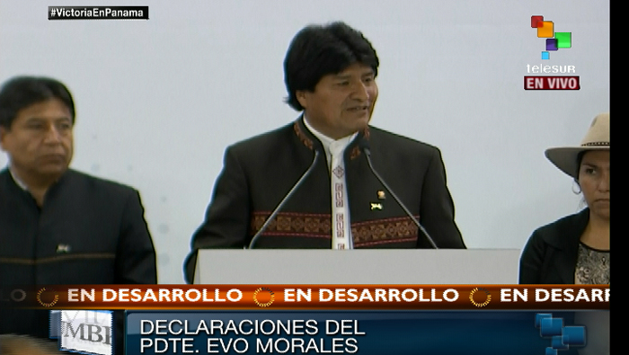 El mandatario Boliviano ratificó el apoyo a Venzuela.