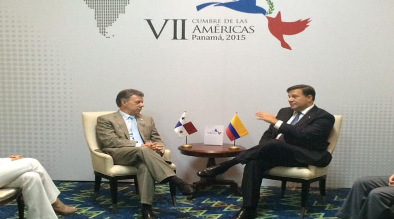 Los presidentes de Colombia y Panamá se reunieron en el marco de la VII Cumbre de las Américas