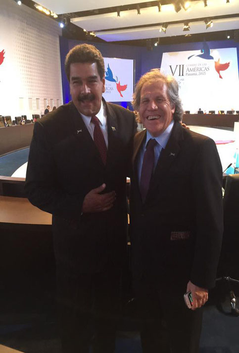 El presidente Nicolás Maduro y el Secretario General de la OEA, Luis Almagro.