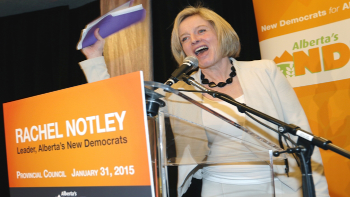 Rachel Notley, nueva gobernadora de Alberta asegura nuevos cambios con ideales progresistas.