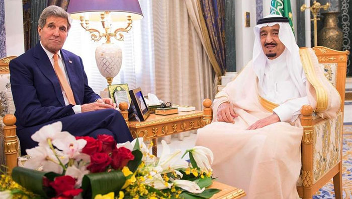 Kerry se reunió con el rey saudí Salman bin Abdelaziz debatieron el cese al fuego.