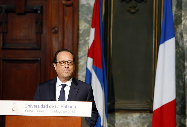 El presidente de Francia, Francois Hollande pidió la anulación del bloqueo económico estadounidense sobre Cuba, que ha 