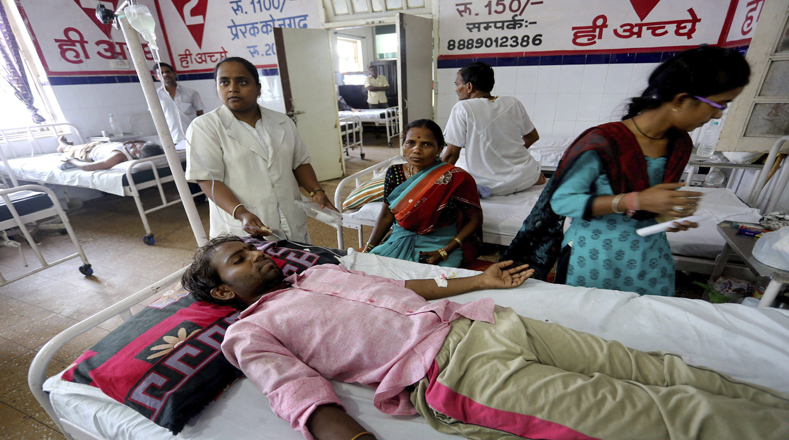 Al hospital Jai Prakash Narayan en Bhopal es común que ingreses personas deshidratadas o con mucha insolación. La mayoría de los fallecidos eran ciudadanos mayores de 50 años.