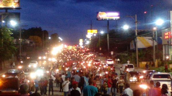 Las calles de Tegucigalpa estuvieron repletas de hondureños exigiendo la renuncia del presidente hondureño.