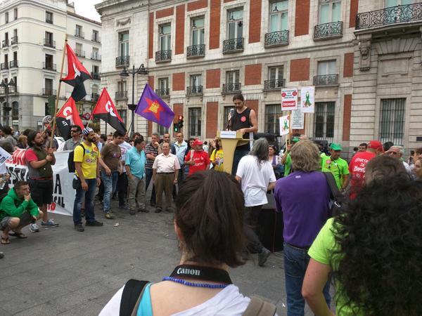 La manifestación se desarrolló en Puerta del Sol, Madrid.