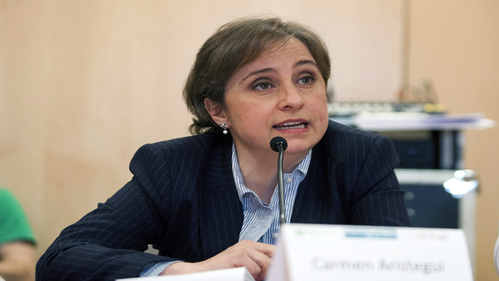 La periodista Carmen Aristegui fue despedida de MVS en marzo pasado.