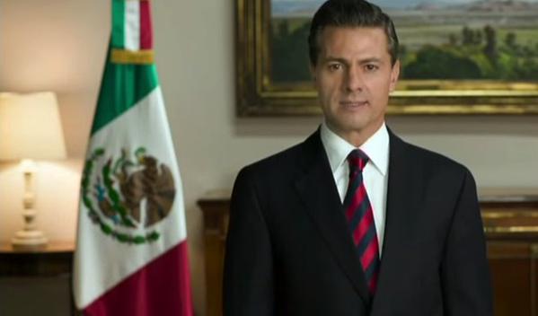 Peña Nieto emitió un mensaje nacional transmitido por televisión.