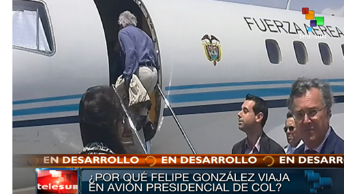 Colombia reconoce haber ayudado a Felipe González a salir de Venezuela.
