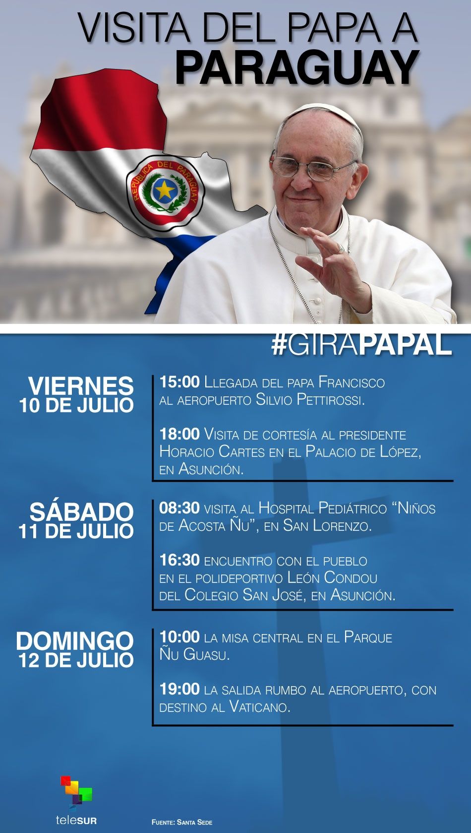Visita del Papa Francisco a Paraguay