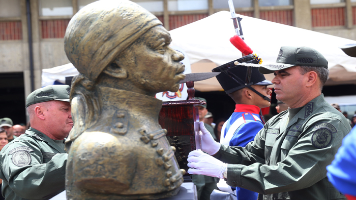 Durante los actos, en Aragua, develarán un busto de Pedro Camejo en el estado Aragua (norte de Venezuela).