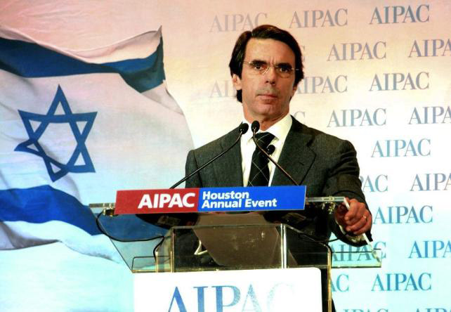 Aznar defiende las fábricas israelíes en suelo ocupado palestino