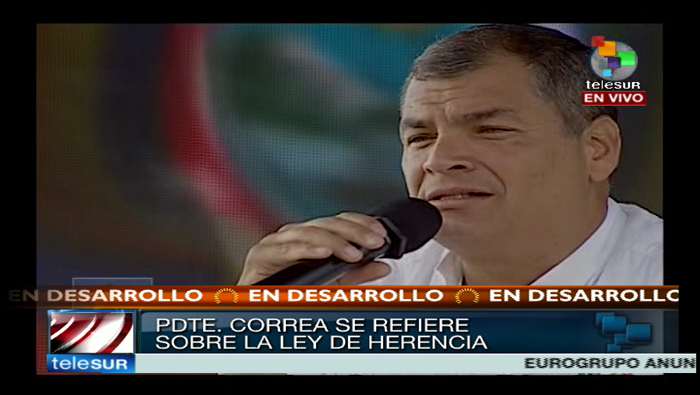 El presidente de ecuador, Rafael Correa, defendió la equidad en ese país.