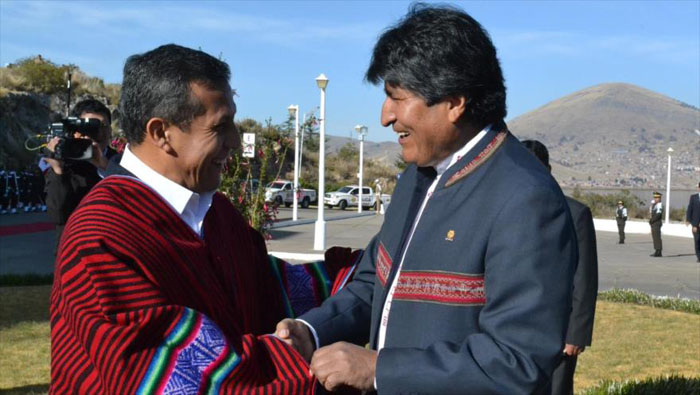 Los jefes de Estados de Perú y Bolivia se refirieron al conflicto en una declaración conjunta ofrecida desde Perú.