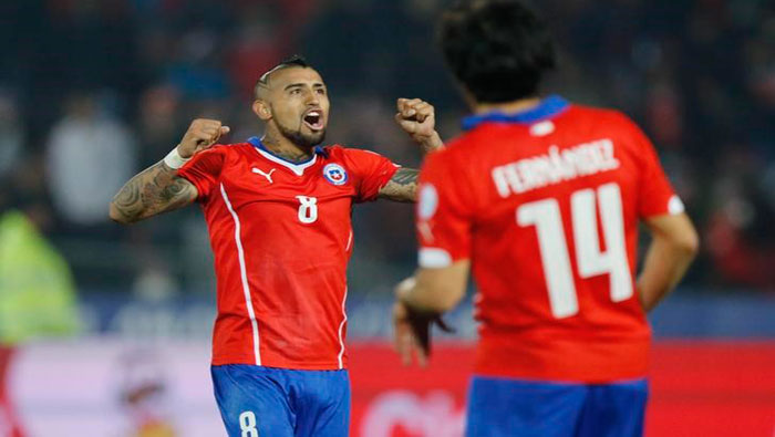 Chile le ganó a la selección de Uruguay en el partido de cuartos de final.
