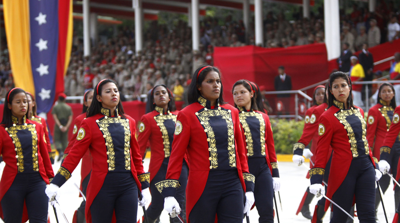 Mujeres de la patria venezolana participaron en la conmemoración.