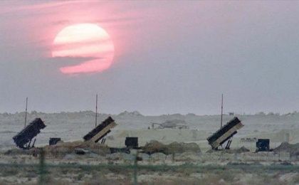 Baterías de misiles Patriot distribuidos en el desierto de Arabia Saudita, en la Guerra del Golfo Pérsico.
