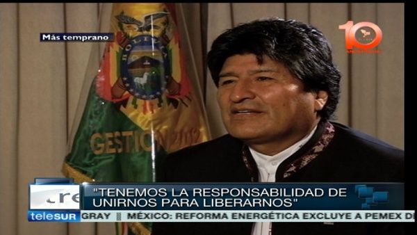 El presidente Evo Morales se reunió este jueves con el papa Francisco en el encuentro con los Movimientos Populares.