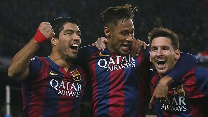 El tridente ofensivo Suárez-Neymar-Messi fue protagonista en el título europeo del Barça