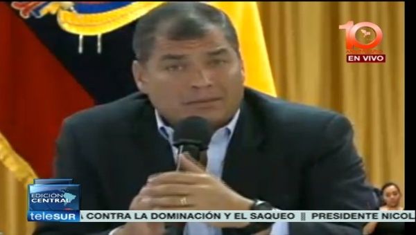 El presidente de Ecuador, Rafael Correa, reiteró que no permitirá que se repitan hechos de violencia.