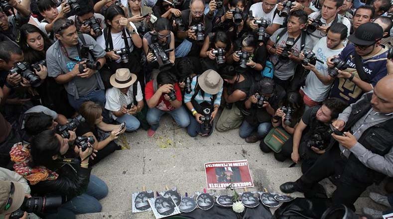 Fotoperiodistas rindieron homenaje a Rubén Espinosa.