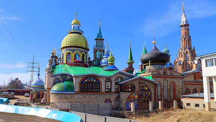 En el Templo del Universo, ubicado en la ciudad rusa de Kazán, coexisten 16 religiones.