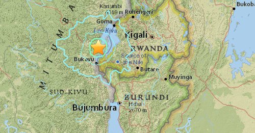 El sismo se registró cerca de la frontera de República del Congo con Ruanda.