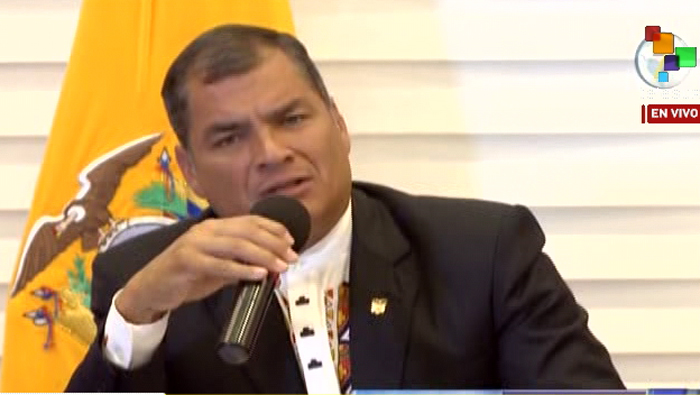 Rafael Correa alerta sobre intentos de la opositores de crear caos en Ecuador.