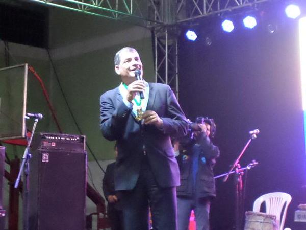 Desde un acto cultural del cantón Pimampiro, en la provincia de Imbabura, Correa dijo que el pasado no volverá a Ecuador.