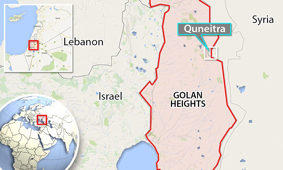 Quneitra, queda a unos 67 kilómetros al suroeste de la capital siria.