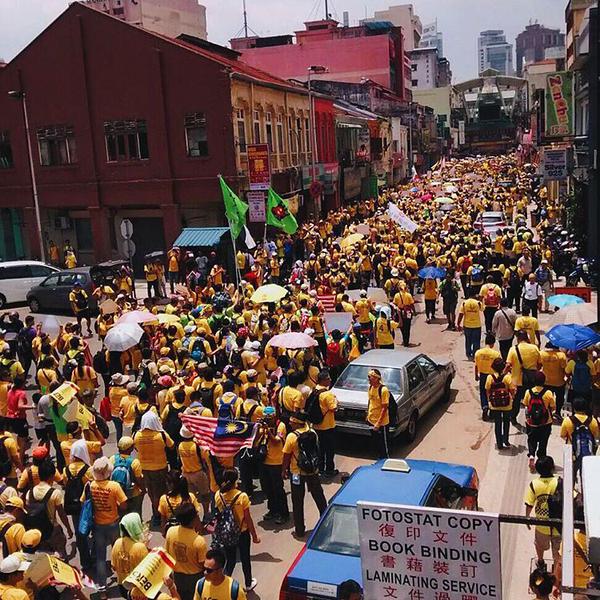 Los malasios protestaron en la capital del país.