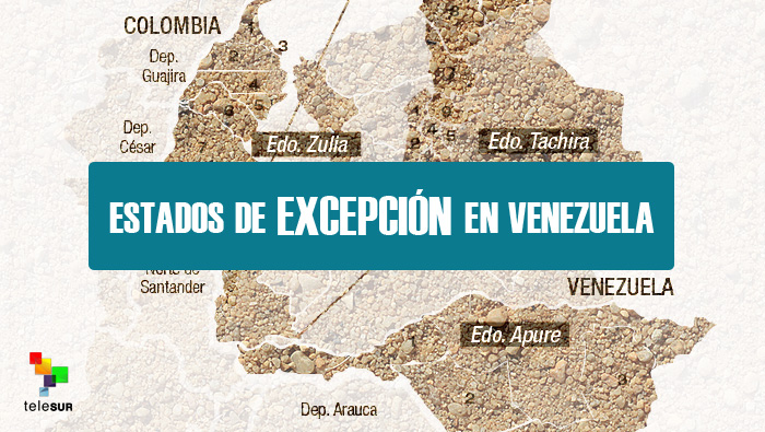 Zonas del estado de excepción en Venezuela