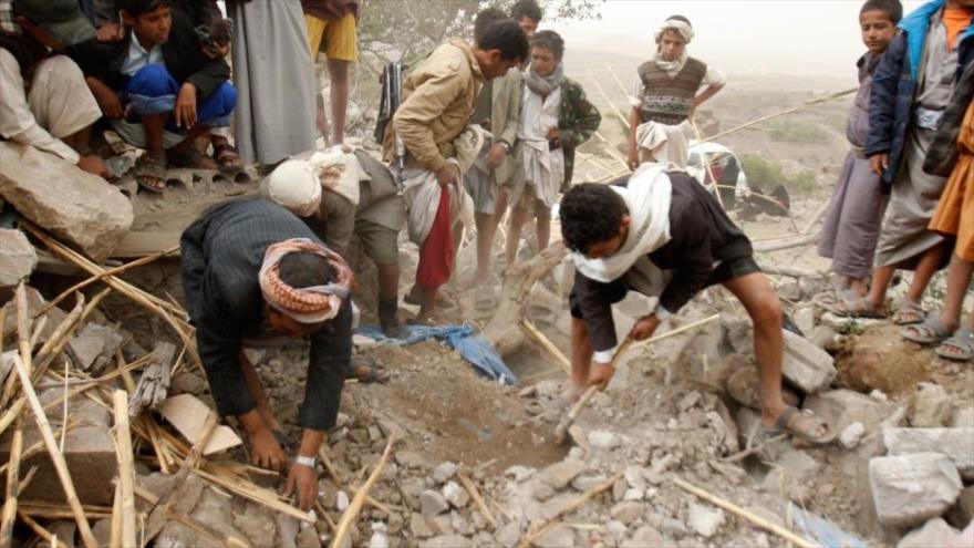 El ataque dejó graves daños en las viviendas al noroeste de Yemen.