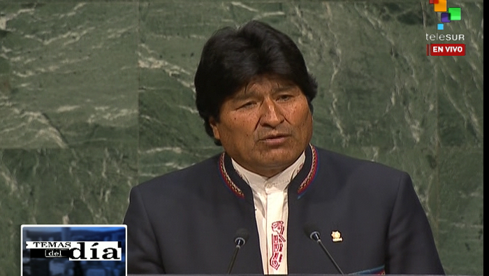 Evo Morales llama a repudiar las políticas capitalistas.
