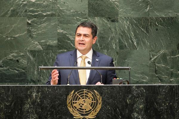 Pdte Hernandez expone emergencia del Cambio climatico de Honduras en la ONU