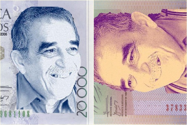 El nobel colombiano aparecerá en los nuevos billetes de 50 mil pesos colombianos.