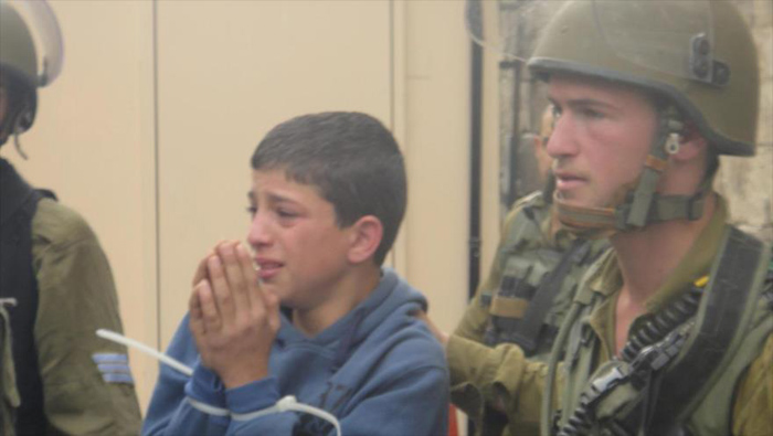 Israel detuvo a miles de niños palestinos en 2014.