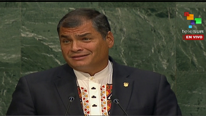 “Los bienes de libre acceso deberían ser los que no tienen rivalidad en el consumo”, dijo el presidente ecuatoriano.