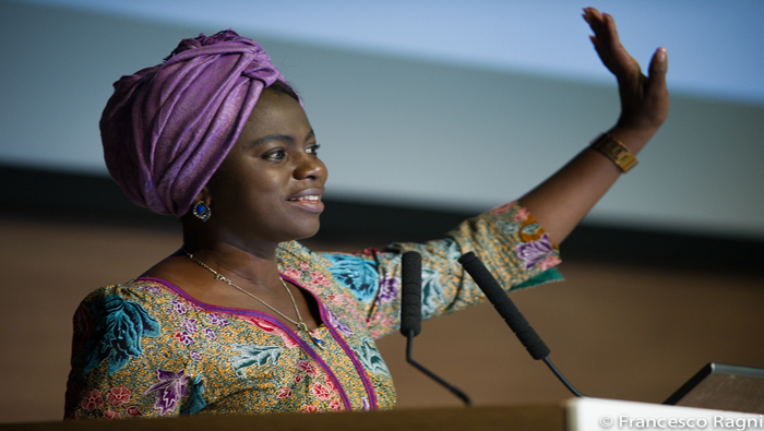 Evelyn Nguleka, presidenta de la Organización Mundial de Agricultores.