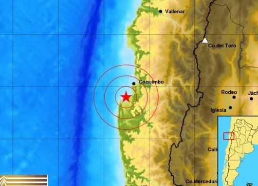 Las regiones de Coquimbo y Valparaíso sintieron el temblor aunque no se conocen daños significativos.