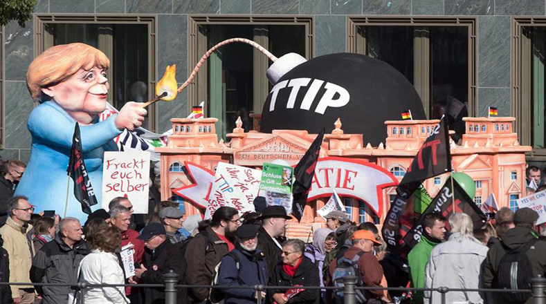 Miles manifestaron contra el TTIP en Europa