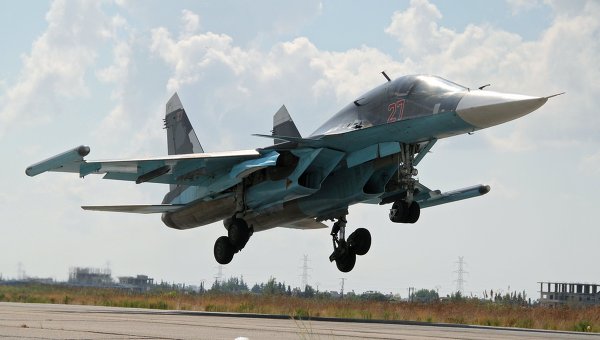 Aviones de combate Su-34, Su-24M y Su-25SM fueron utilizados para la operación.