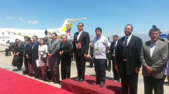 Tras su llegada a Cochabamba Correa se reunirá con su par boliviano, Evo Morales.