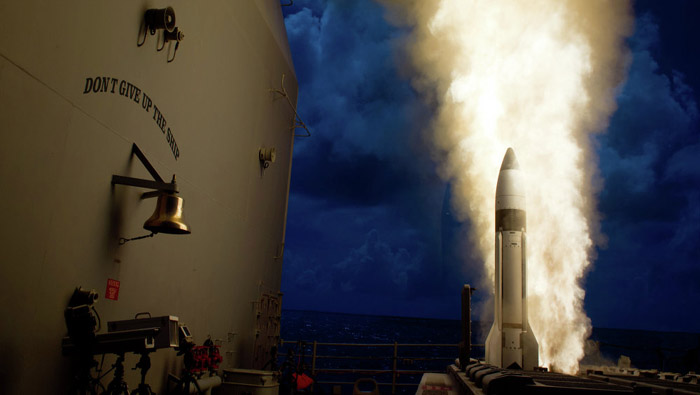 Desde el buque USS Ross (DDG-71) hicieron los lanzamientos de misiles.