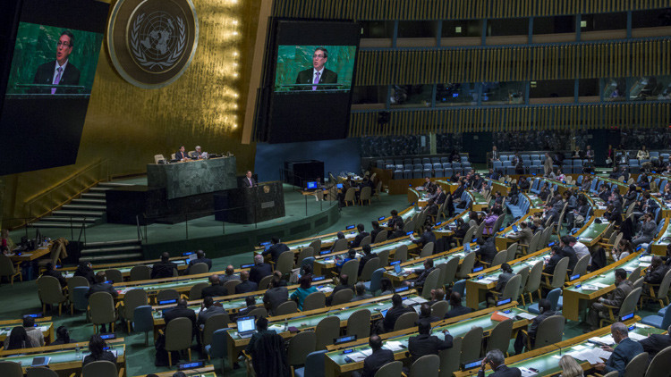 La resolución de Cuba recibió el apoyo de 191 de los 193 miembros de la ONU.